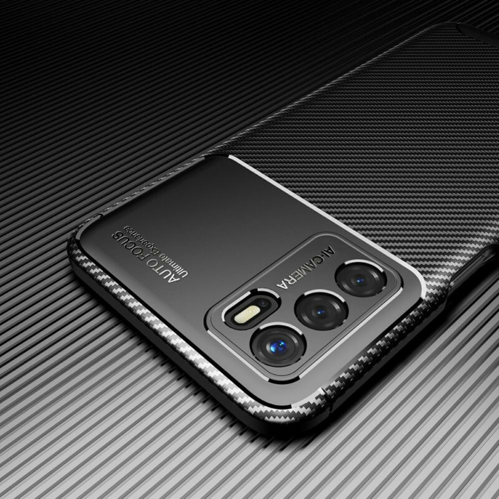 Kryt Na Oppo A16 / A16s Flexibilní Textura Uhlíkových Vláken