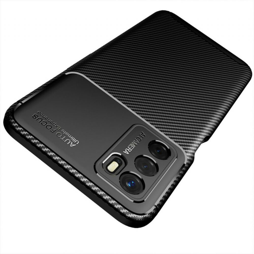 Kryt Na Oppo A16 / A16s Flexibilní Textura Uhlíkových Vláken