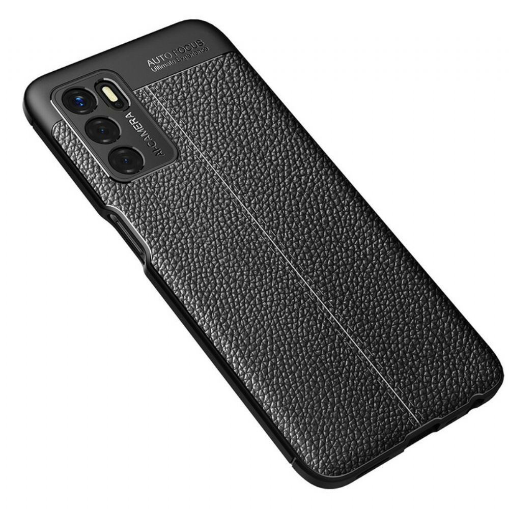 Kryty Na Mobil Na Oppo A16 / A16s Dvouřadý Kožený Efekt Litchi