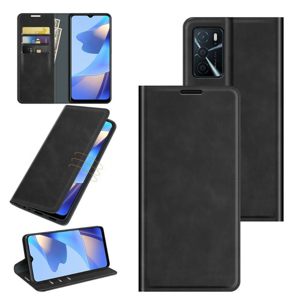 Kryty Na Mobil Na Oppo A16 / A16s Flipové Pouzdro Dotek Pokožky