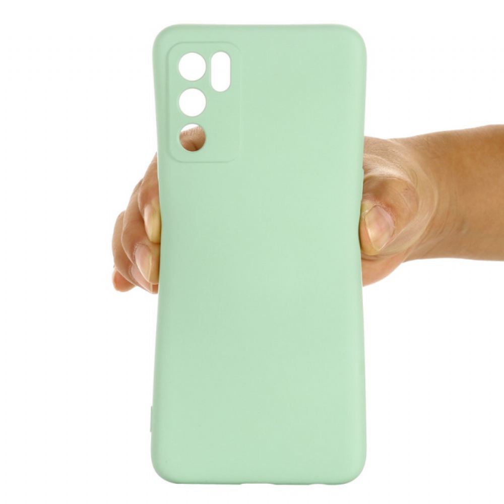Kryty Na Mobil Na Oppo A16 / A16s Tekutý Silikon Se Šňůrkou