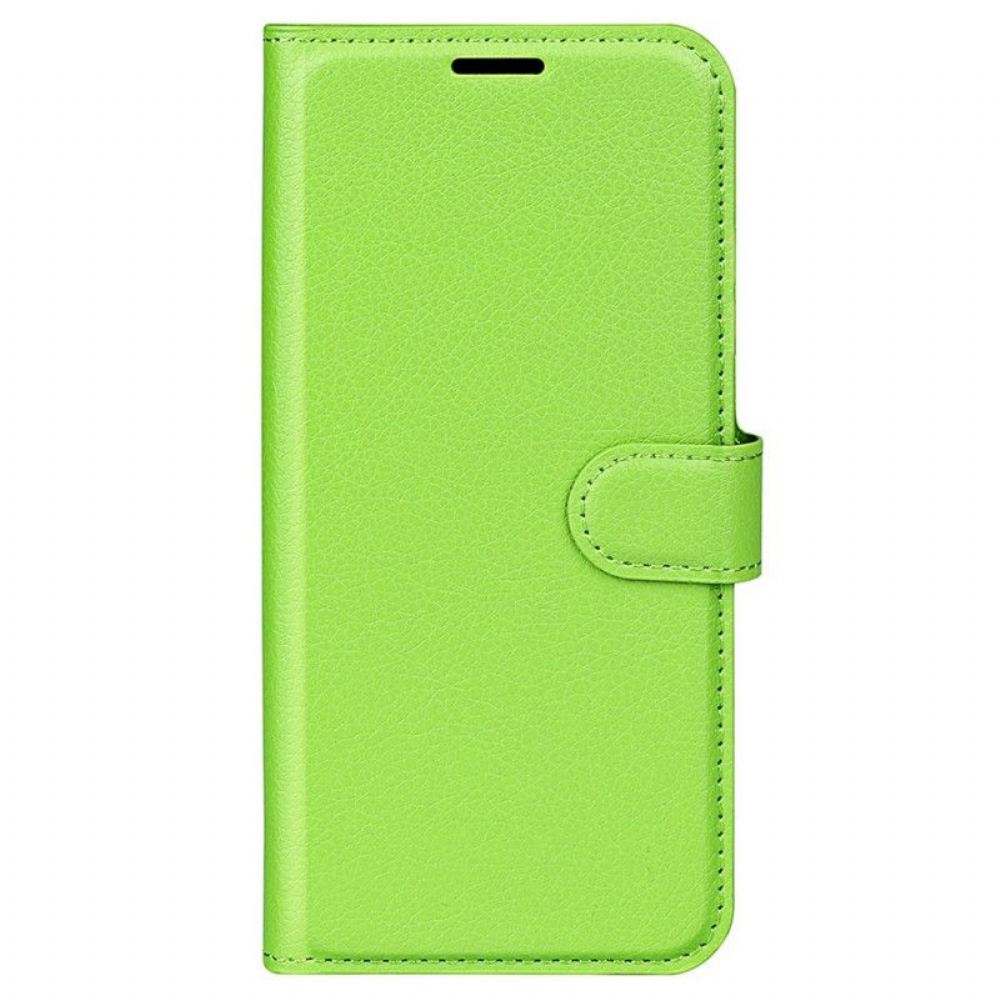 Flipové Pouzdro Na Samsung Galaxy S23 Ultra 5G Klasický Kožený Efekt Litchi