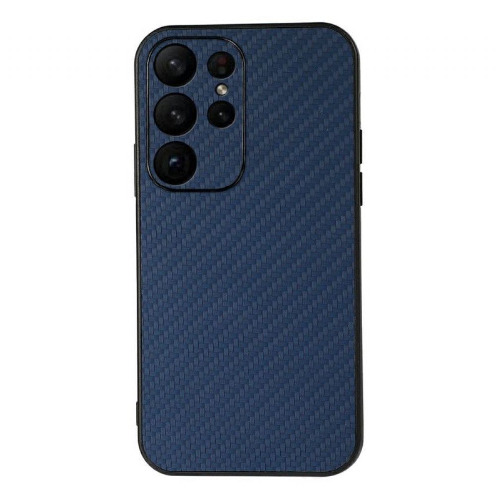 Kryt Na Samsung Galaxy S23 Ultra 5G Klasické Uhlíkové Vlákno