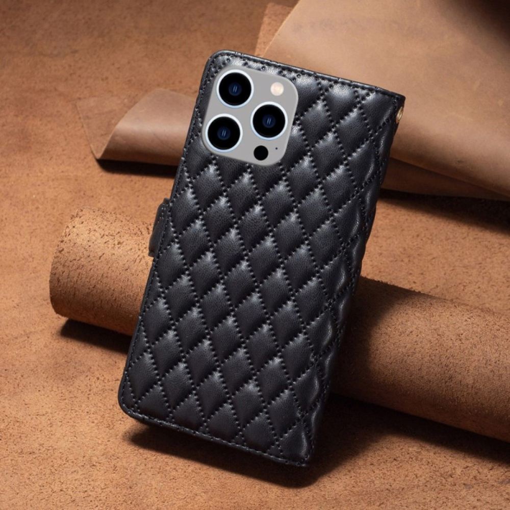 Flipové Pouzdro Na iPhone 14 Pro Max Barevný Styl Binfen Prošívaný