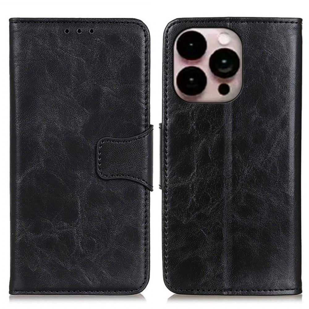 Flipové Pouzdro Na iPhone 14 Pro Max Dělená Kožená Oboustranná Spona