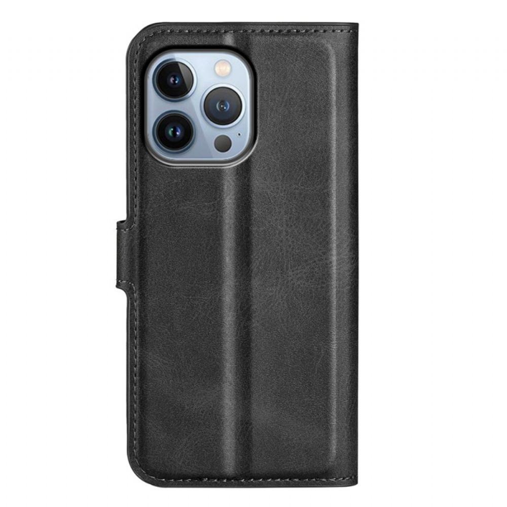 Flipové Pouzdro Na iPhone 14 Pro Max Jemné Švy
