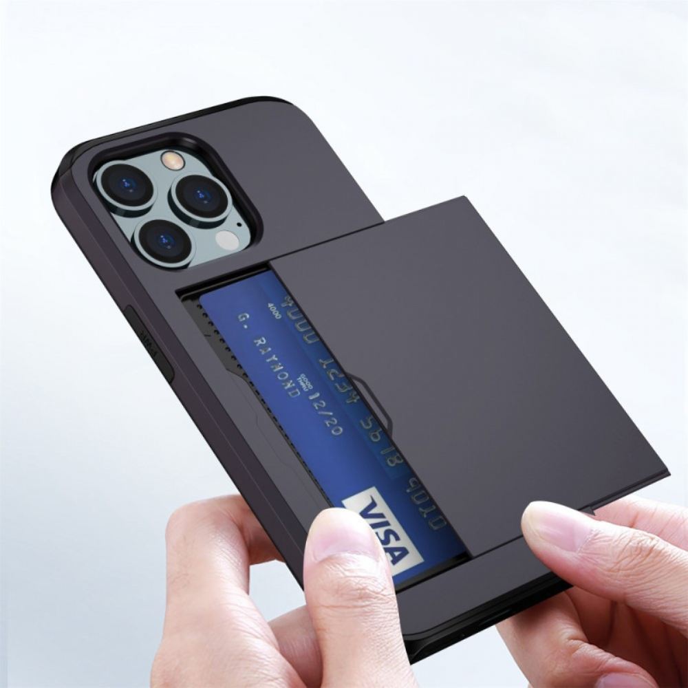 Kryt Na iPhone 14 Pro Max Dva Držitelé Karet Na Zip