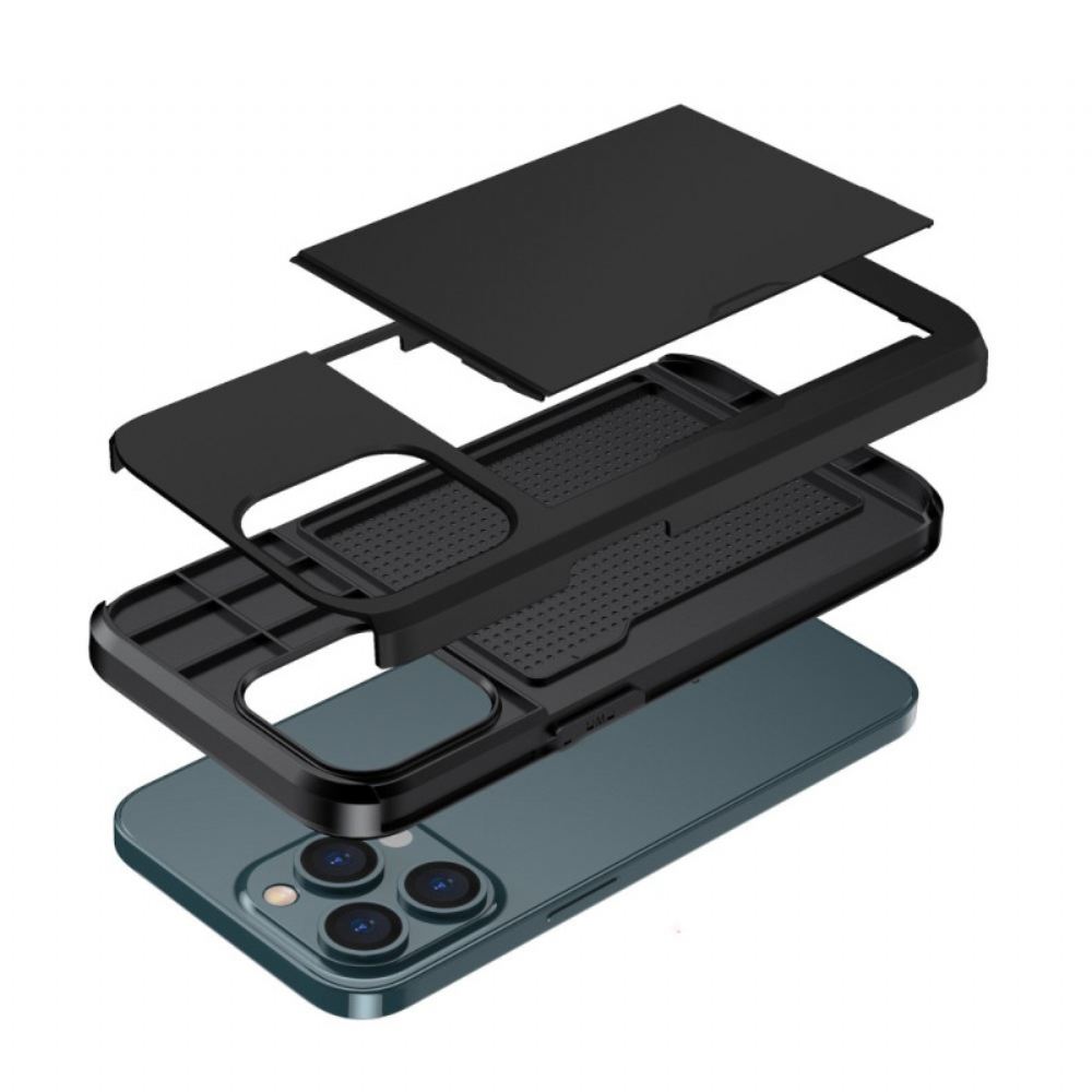 Kryt Na iPhone 14 Pro Max Dva Držitelé Karet Na Zip