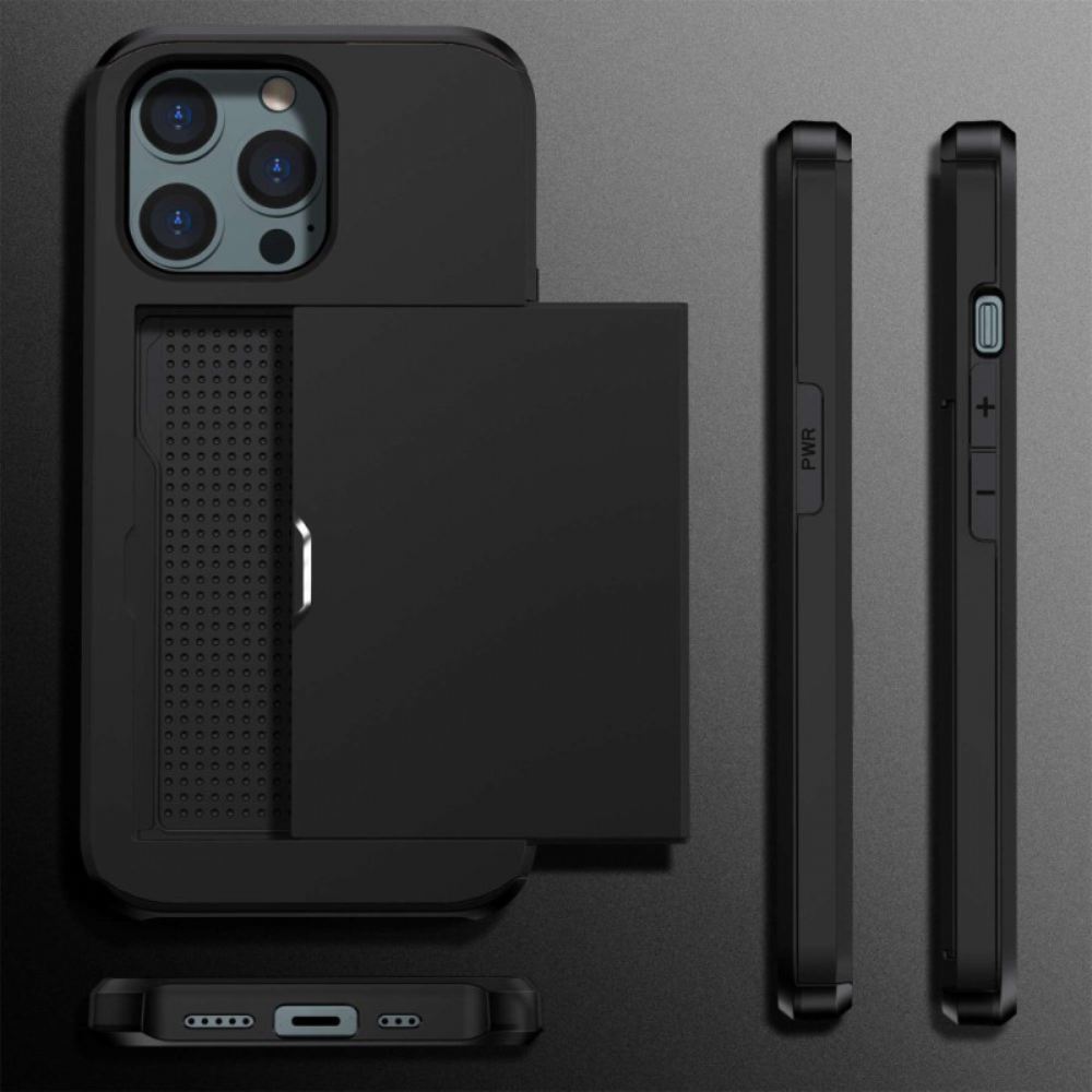 Kryt Na iPhone 14 Pro Max Dva Držitelé Karet Na Zip