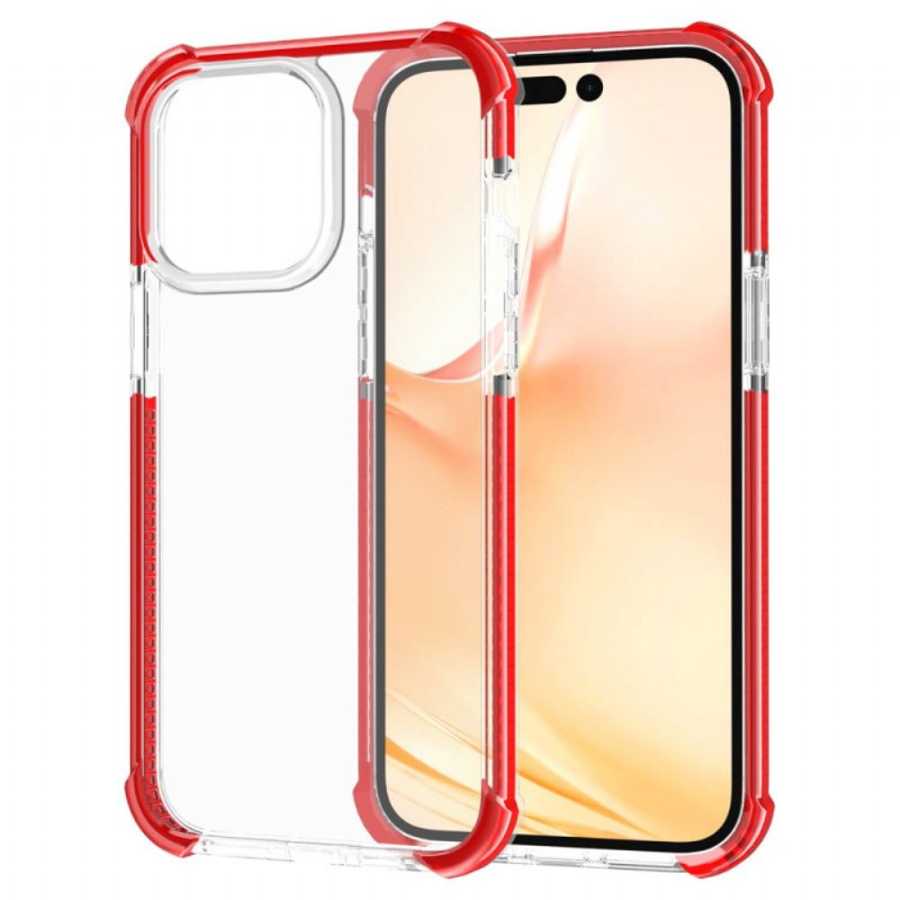 Kryty Na Mobil Na iPhone 14 Pro Max Průhledné Barevné Okraje