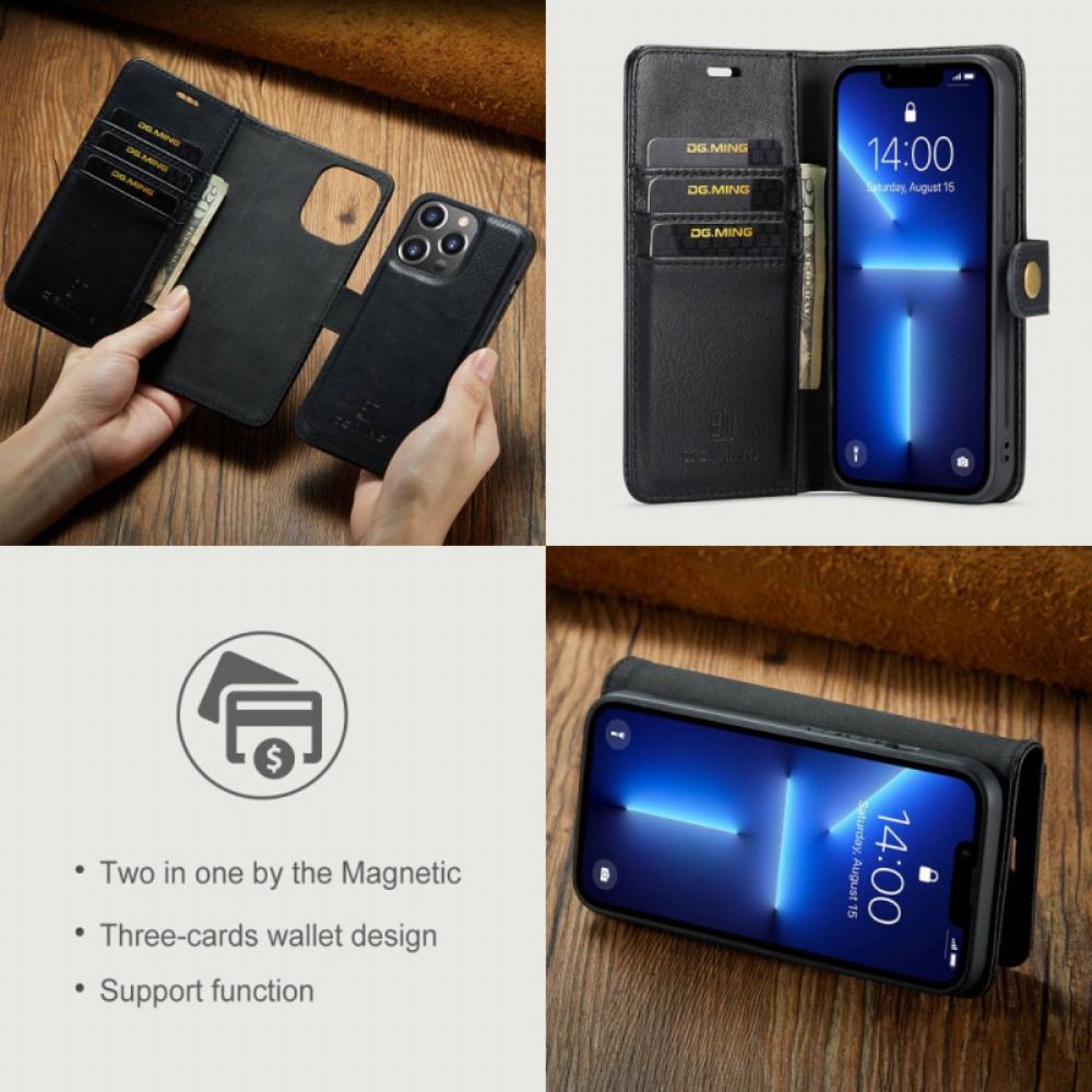 Kryty Na Mobil Kožené Pouzdro Na iPhone 14 Pro Max Dg.ming Odnímatelný