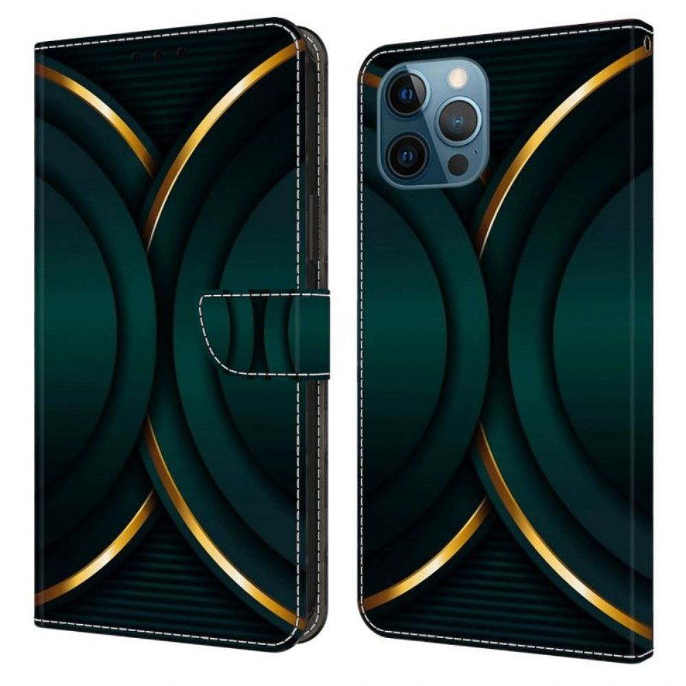 Flipové Pouzdro Na iPhone 15 Pro Zlatá Postava