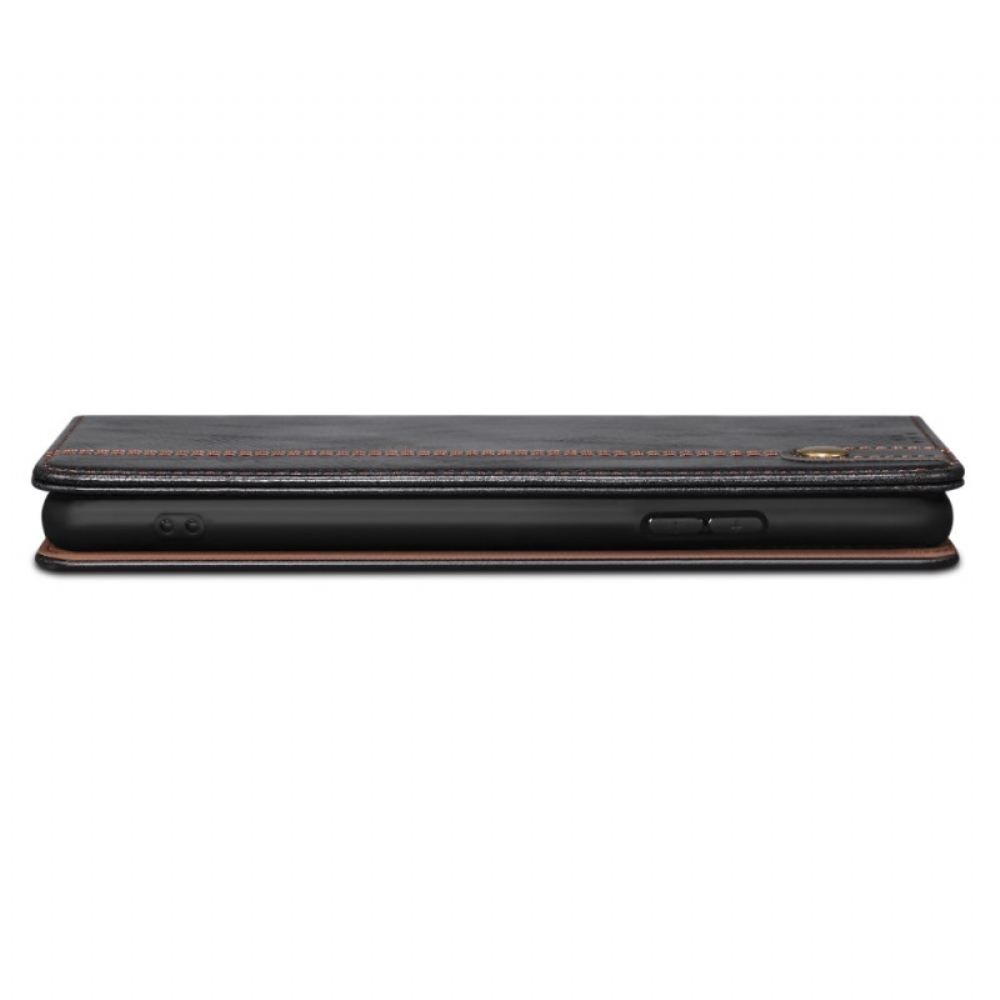 Kožené Pouzdro Folio Na Realme C55 Voskovaná Umělá Kůže