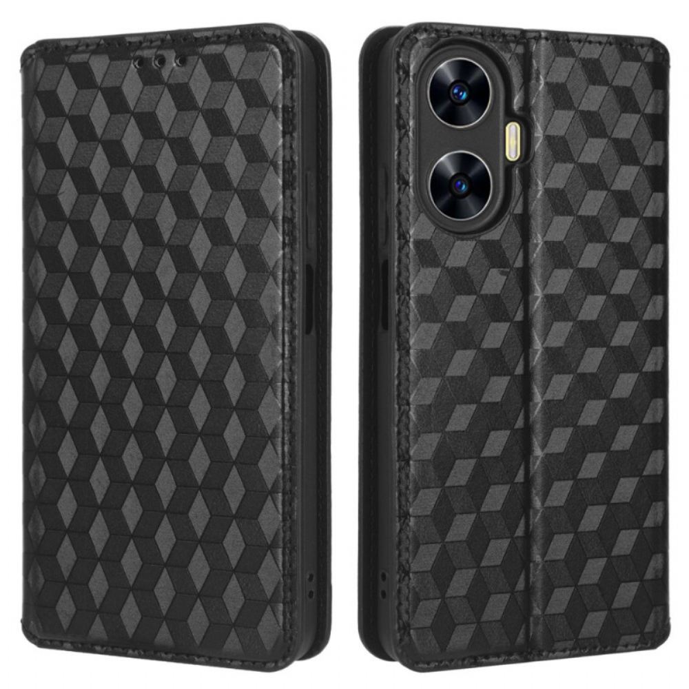 Kožené Pouzdro Realme C55 Kryty Na Mobil 3d Vzor