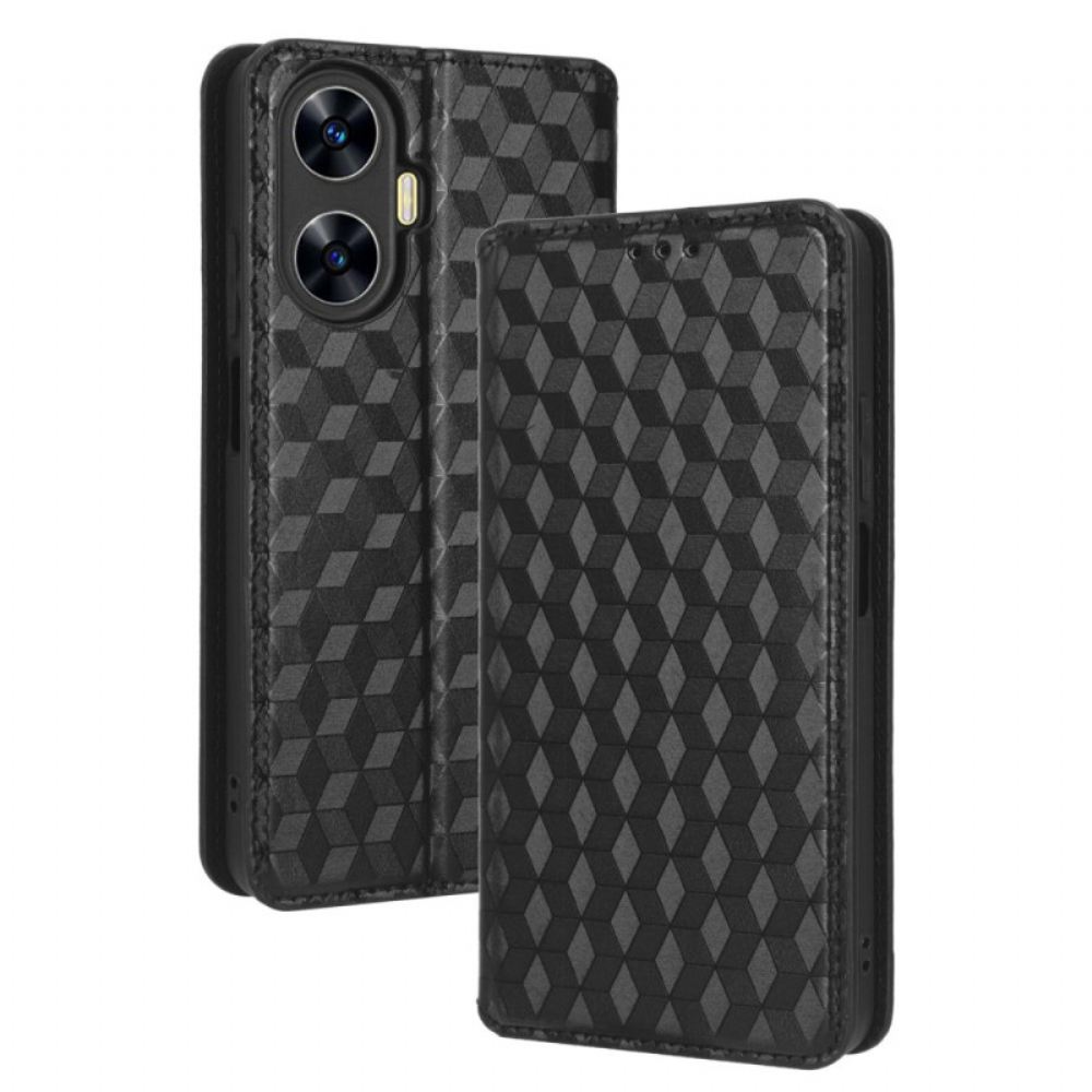 Kožené Pouzdro Realme C55 Kryty Na Mobil 3d Vzor