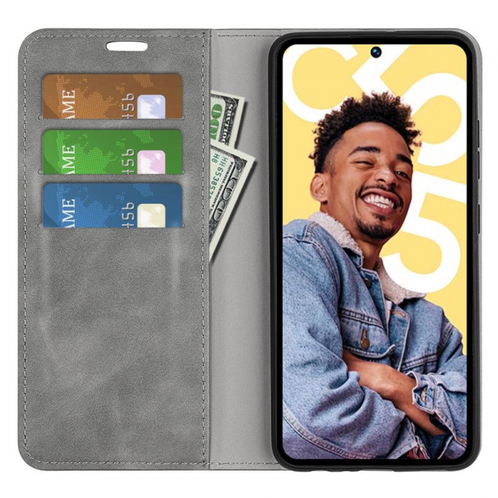 Kožené Pouzdro Realme C55 Kryty Na Mobil Klasický Styl