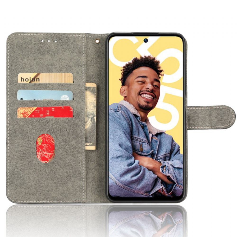 Kožený Kryt Na Realme C55 Peněženka S Rfid Blokovacím Páskem