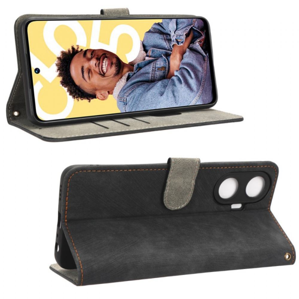 Kožený Kryt Na Realme C55 Peněženka S Rfid Blokovacím Páskem