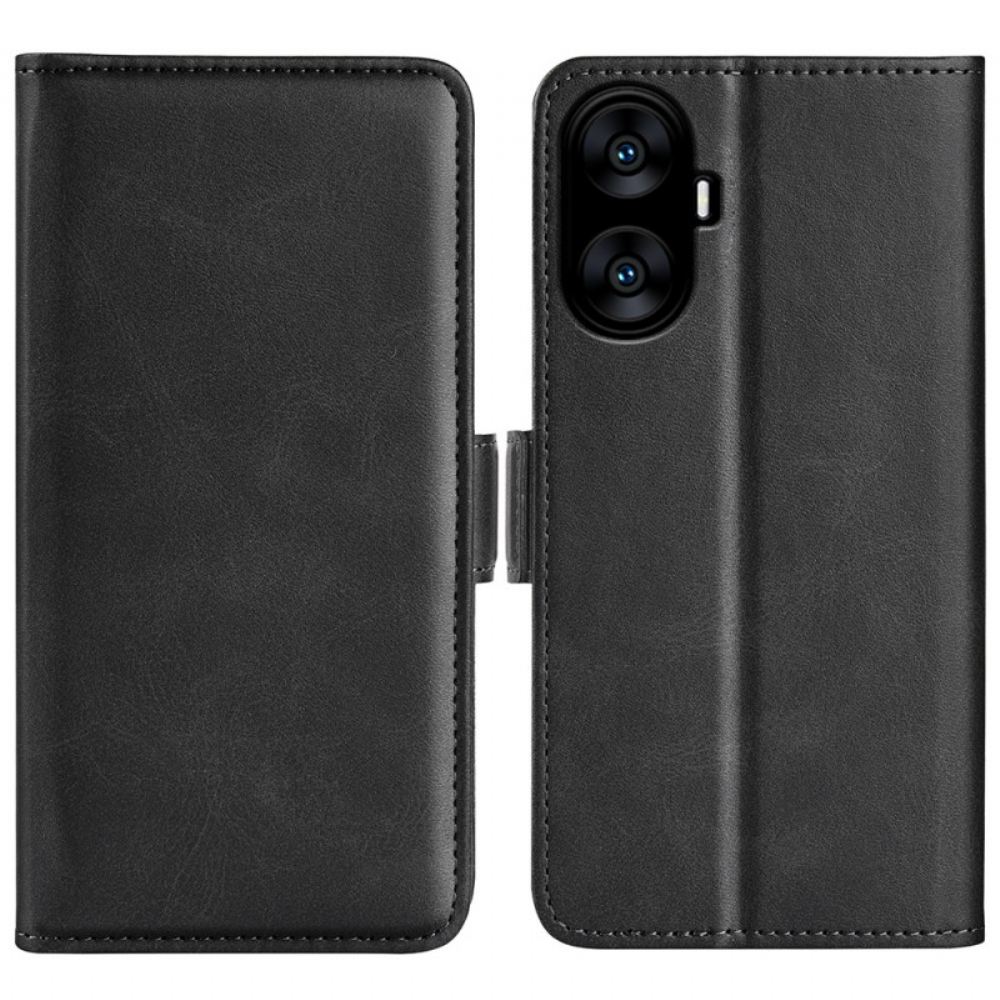 Kožený Kryt Realme C55 Dvojitá Spona