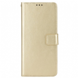 Kožený Kryt Realme C55 Elegantní Řemínek Z Umělé Kůže