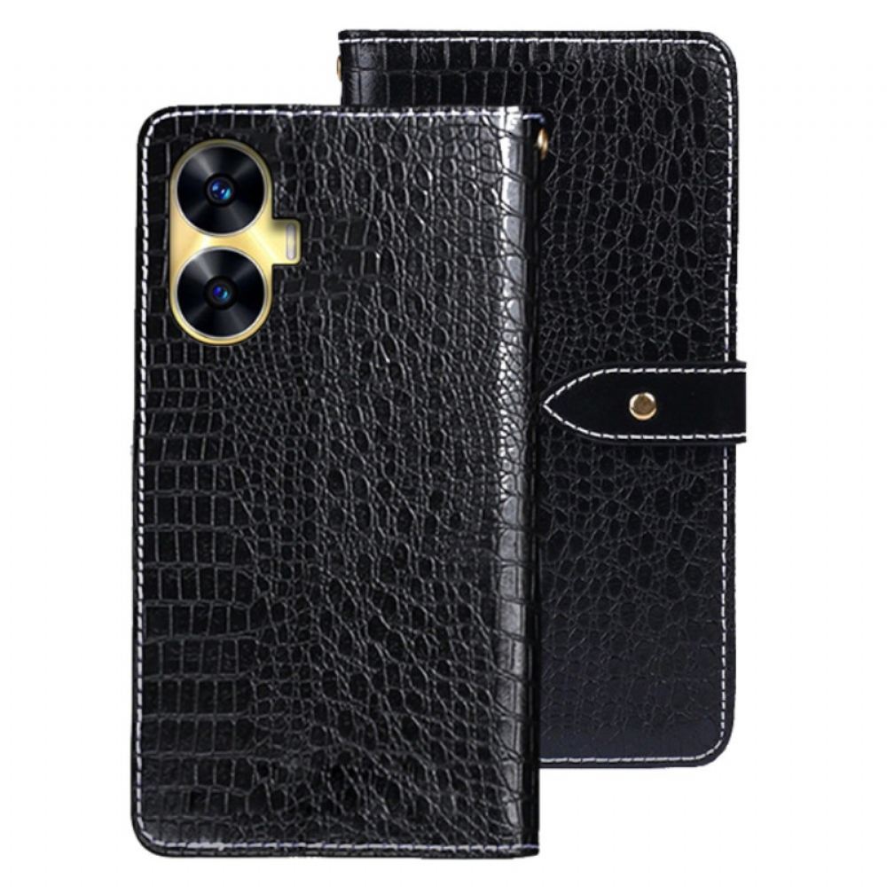 Kožený Kryt Realme C55 Idewei Krokodýlí Styl