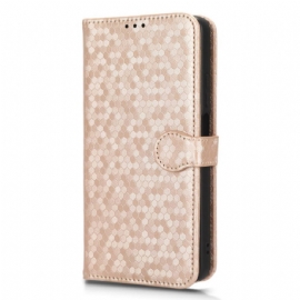 Kožený Kryt Realme C55 Lesklé Tečky S Páskem