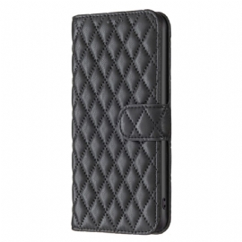 Kožený Kryt Realme C55 Prošívaná Barva Binfen