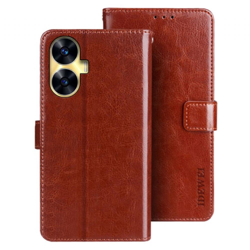 Kožený Kryt Realme C55 Texturovaný Idewei