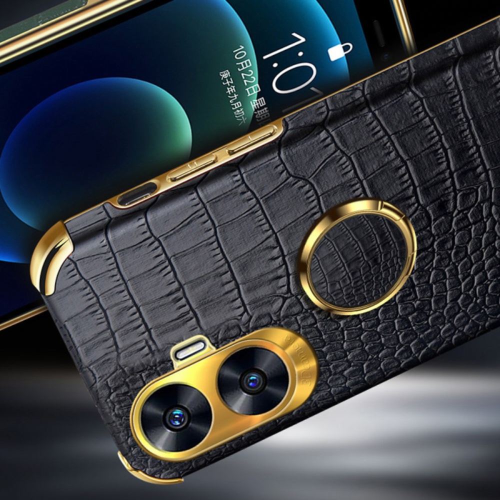 Kryt Realme C55 Krokodýlí Textura S Kroužkem Držák