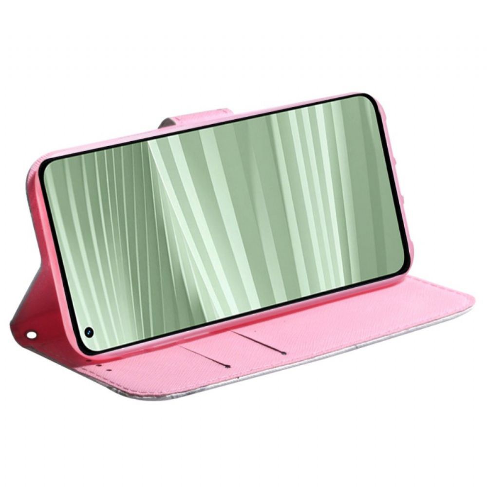 Peněženková Pouzdra Realme C55 Růžová Květina