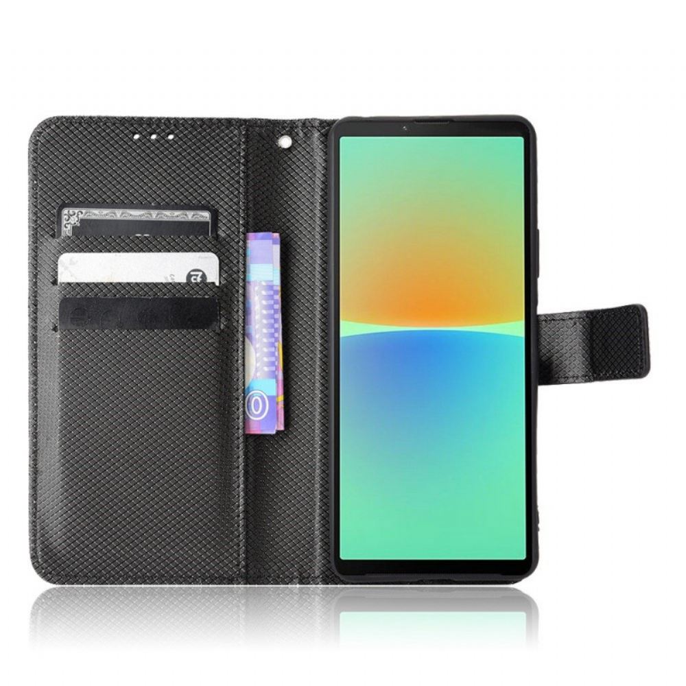 Flipové Pouzdro Na Sony Xperia 10 IV Na Lana Stylový Řemínek Z Umělé Kůže