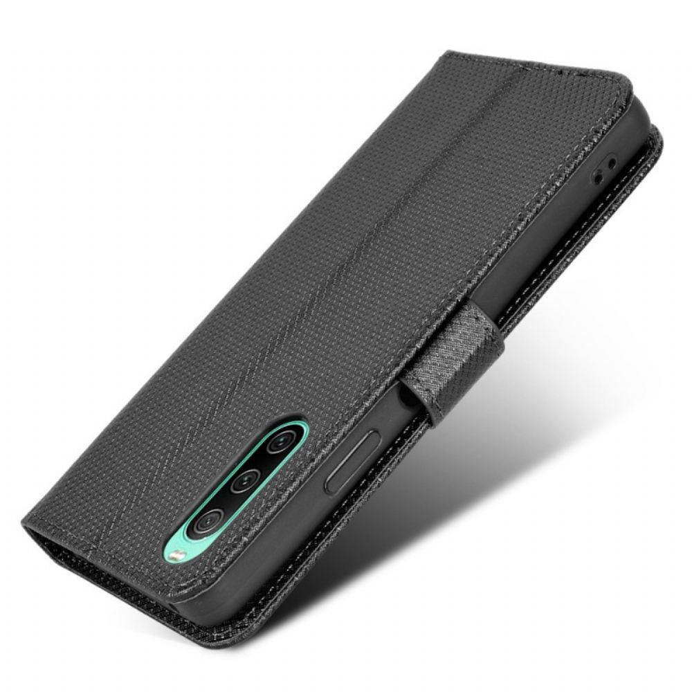 Flipové Pouzdro Na Sony Xperia 10 IV Na Lana Stylový Řemínek Z Umělé Kůže