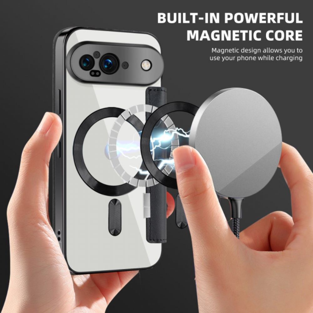 Kožené Pouzdro Folio Google Pixel 9 Pro Blokování Rfid Kompatibilní S Magsafe