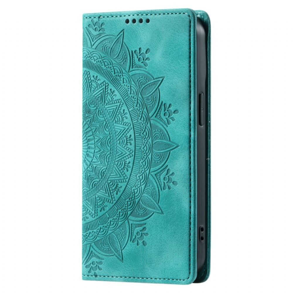 Kožené Pouzdro Folio Google Pixel 9 Pro Mandala Suede Effect