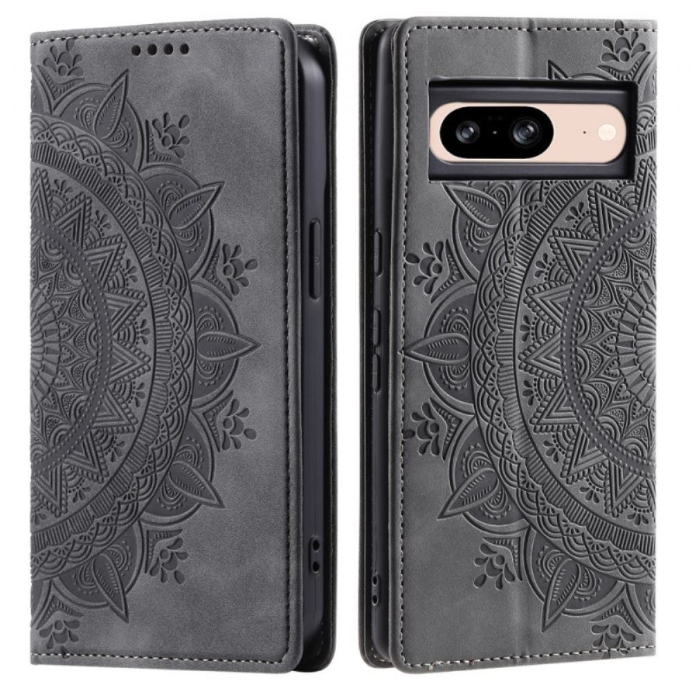 Kožené Pouzdro Folio Google Pixel 9 Pro Mandala Suede Effect