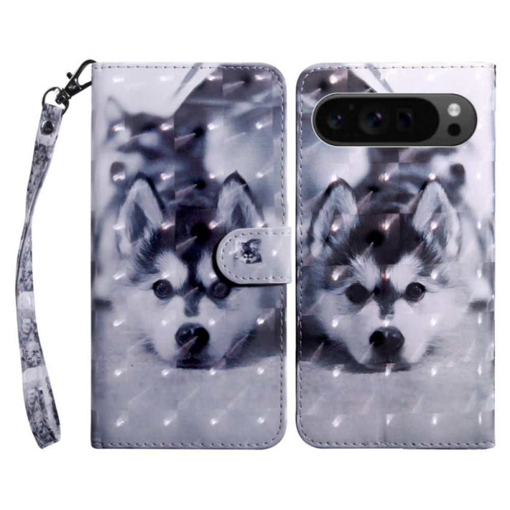 Kožený Kryt Google Pixel 9 Pro Husky S Popruhem