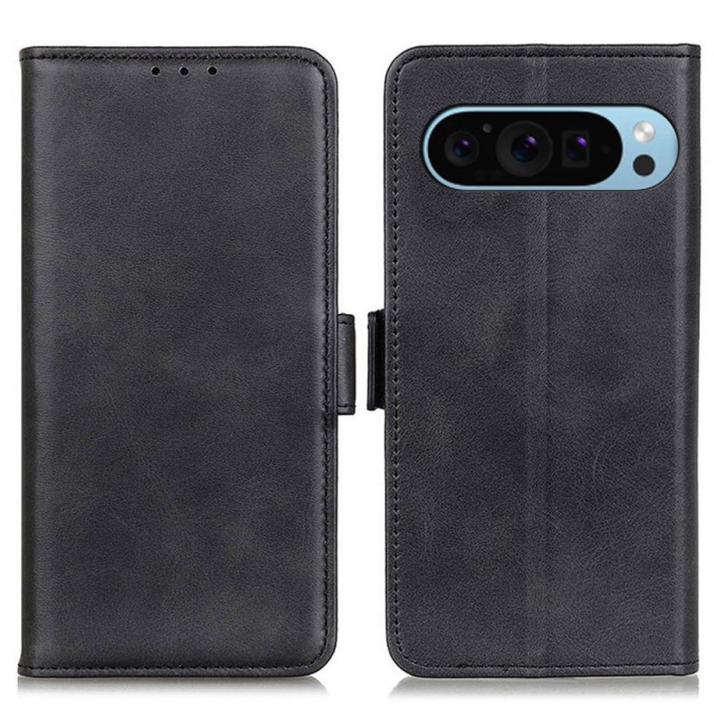 Kožený Kryt Na Google Pixel 9 Pro Dvojité Zapínání