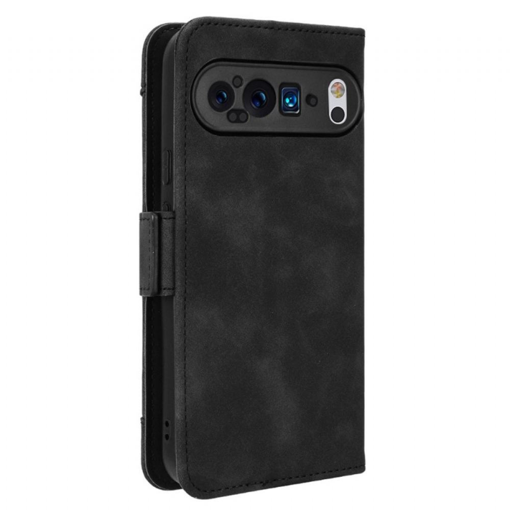Kožený Kryt Na Google Pixel 9 Pro Se Sloty Pro Karty Multi-card