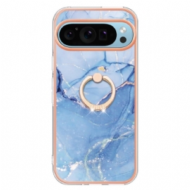 Kryt Google Pixel 9 Pro Kryty Na Mobil Mramorovaný Podpůrný Kroužek