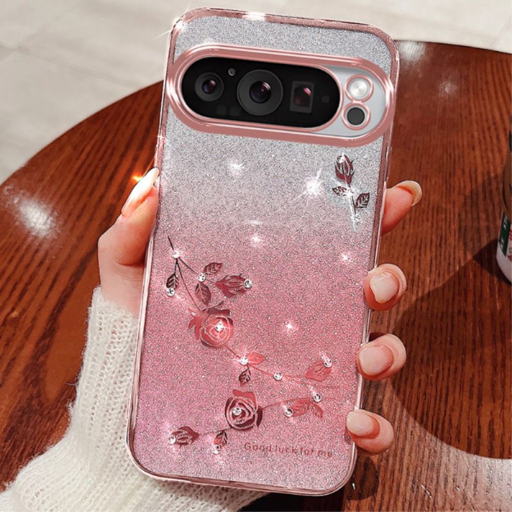 Kryt Google Pixel 9 Pro Květiny A Kamínky Kadem