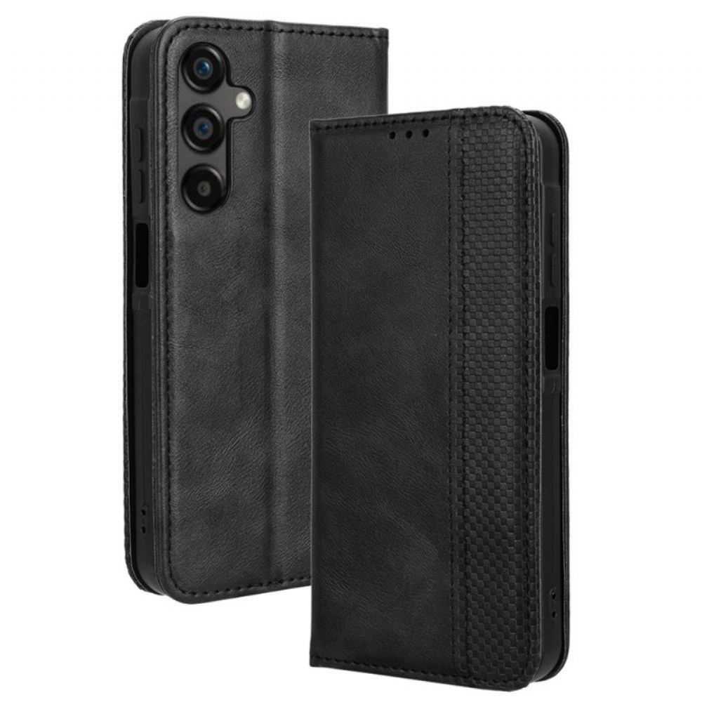 Kožené Pouzdro Folio Na Samsung Galaxy M55 5g Retro