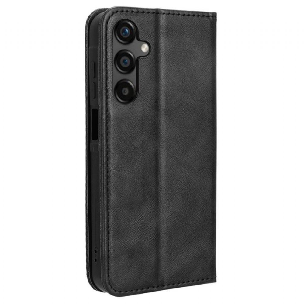 Kožené Pouzdro Folio Na Samsung Galaxy M55 5g Retro
