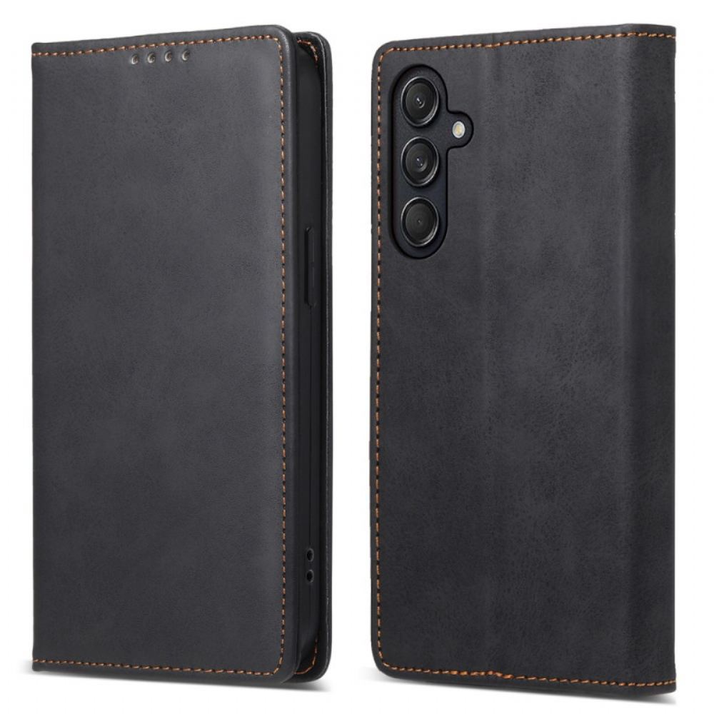 Kožené Pouzdro Folio Samsung Galaxy M55 5g Blokování Rfid A Magnetické Zavírání