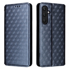 Kožené Pouzdro Folio Samsung Galaxy M55 5g Diamantový Vzor