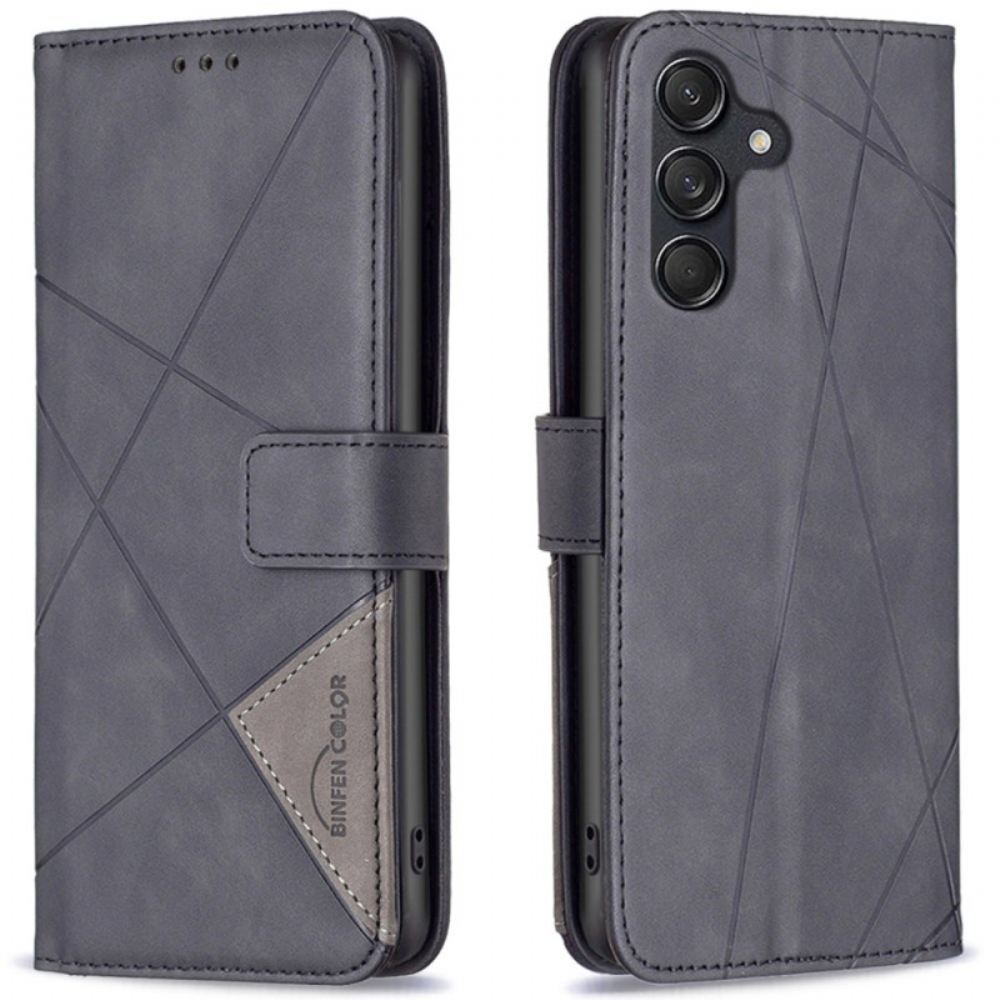 Kožený Kryt Na Samsung Galaxy M55 5g Geometrie Binfen Color