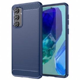 Kryt Samsung Galaxy M55 5g Kryty Na Mobil Kartáčované Uhlíkové Vlákno