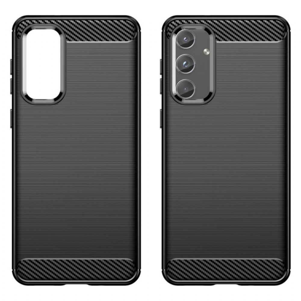 Kryt Samsung Galaxy M55 5g Kryty Na Mobil Kartáčované Uhlíkové Vlákno