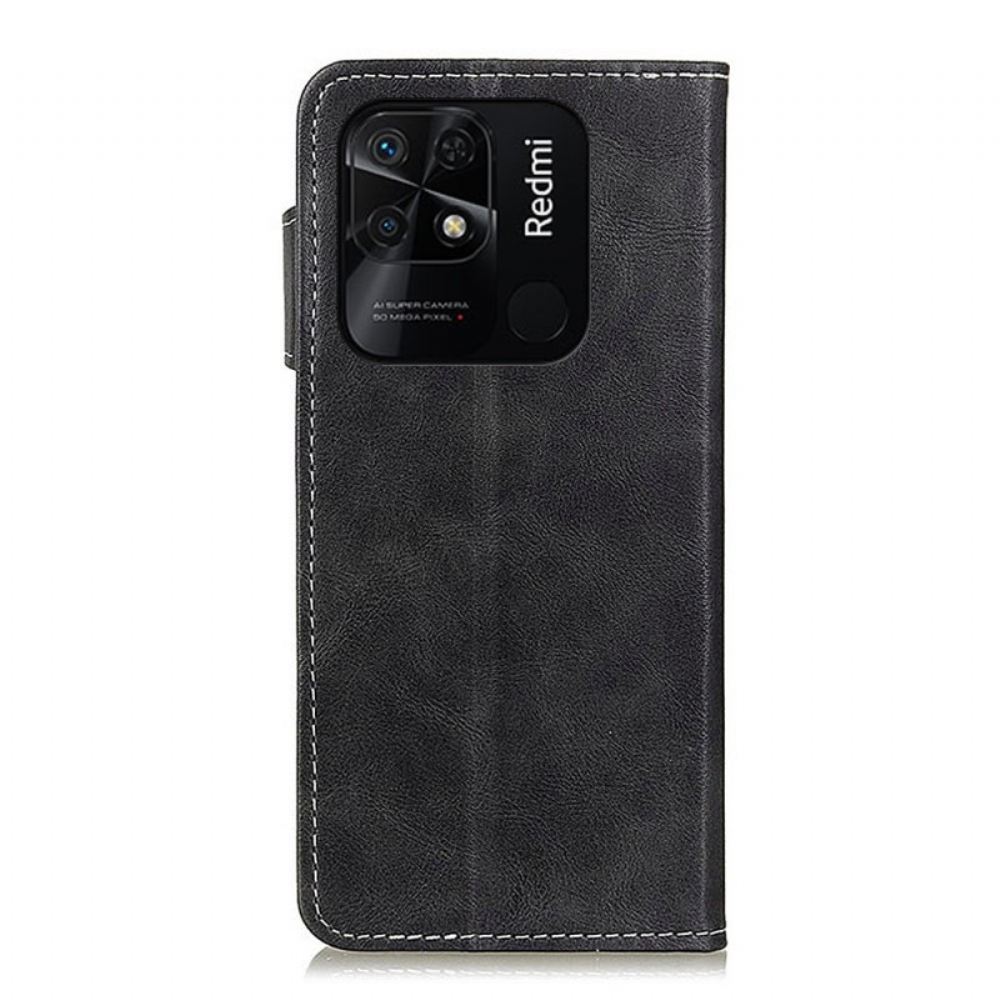 Flipové Pouzdro Na Xiaomi Redmi 10C Efektní Šití