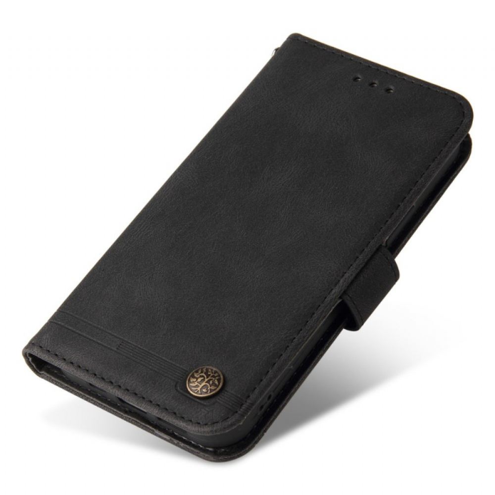 Flipové Pouzdro Na Xiaomi Redmi 10C Kožené Provedení S Ozdobným Nýtem