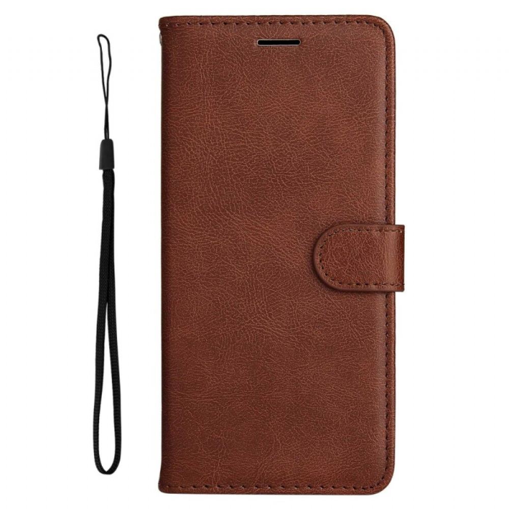 Flipové Pouzdro Na Xiaomi Redmi 10C Na Lana Obyčejný S Popruhem